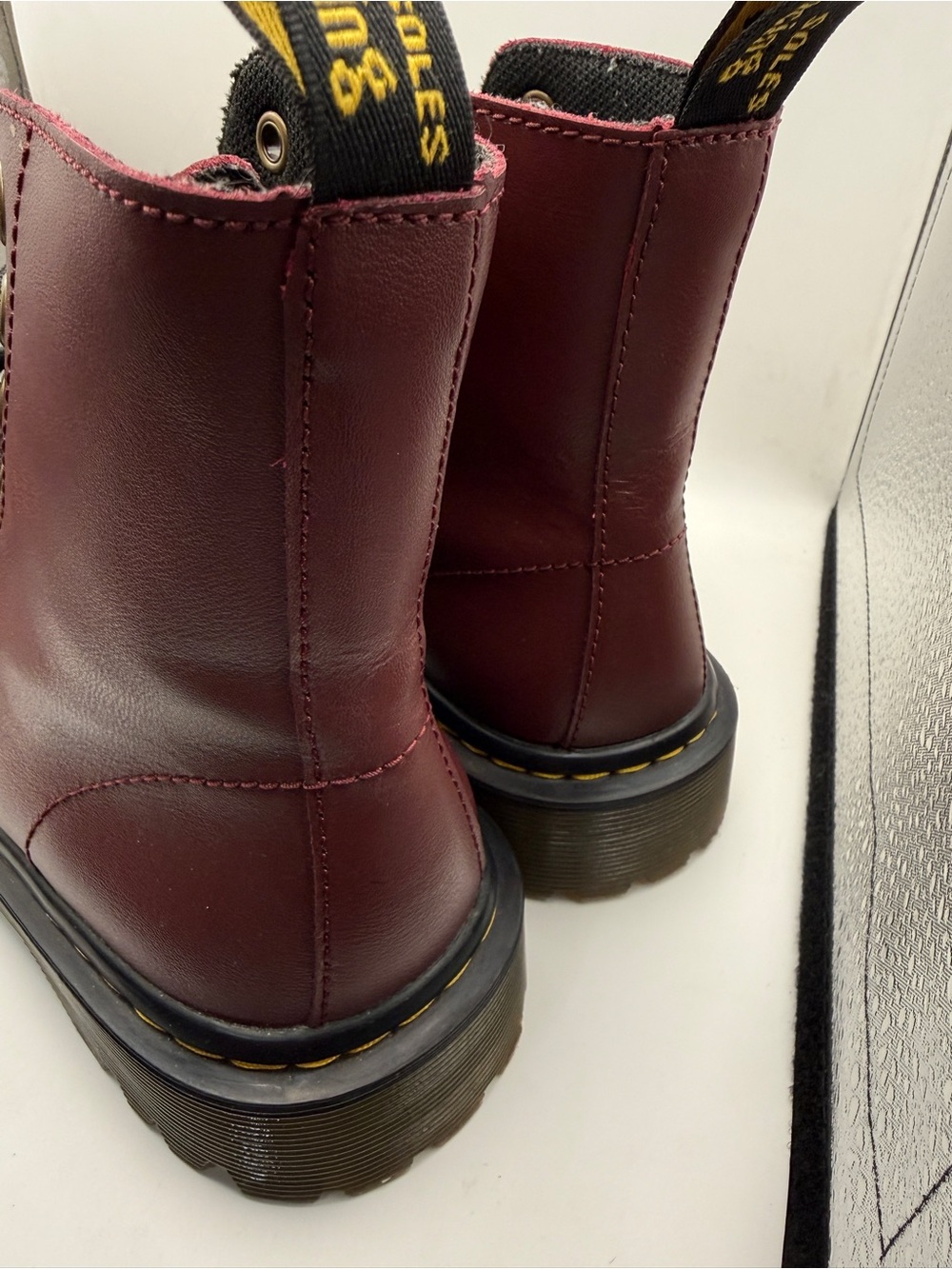 Dr. Martens Women's Lace-Up Boots in Wine - Picture 3 of 5